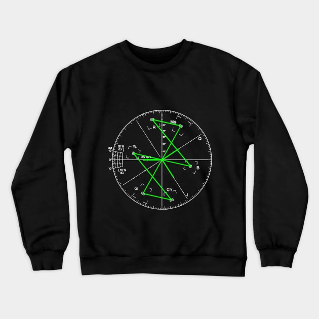 NTSC vectorscope Crewneck Sweatshirt by ZeroG